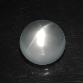 Quartzo Olho de Gato Branco Natural 8.59ct, Redondo, Transparente
