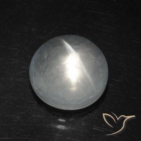Quartzo Olho de Gato Branco Natural 8.11ct, Redondo, Transparente