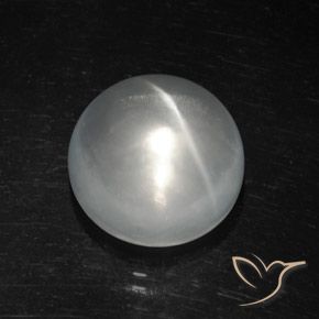 Quartzo Olho de Gato Branco Natural 8.93ct, Redondo, Transparente