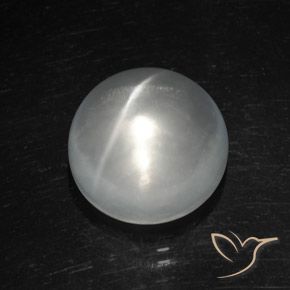 Quartzo Olho de Gato Branco Natural 8.93ct, Redondo, Transparente
