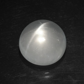 Quartzo Olho de Gato Branco Natural 8.86ct, Corte Redondo, Transparente