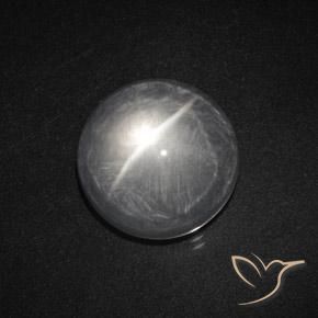 Quartzo Olho de Gato Branco claro Natural 7.98ct, Redondo, Transparente