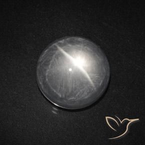 Quartzo Olho de Gato Branco claro Natural 7.98ct, Redondo, Transparente