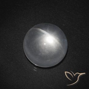 Quartzo Olho de Gato Branco claro Natural 7.50ct, Redondo, Transparente