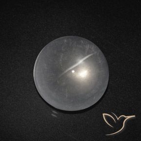 Quartzo Olho de Gato Branco claro Natural 8.70ct, Redondo, Transparente
