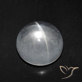 Quartzo Olho de Gato Branco claro Natural 7.51ct, Redondo, Transparente