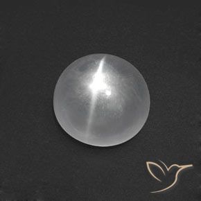 Quartzo Olho de Gato Branco claro Natural 7.97ct, Redondo, Transparente