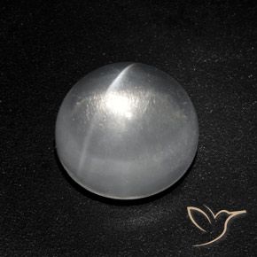 Quartzo Olho de Gato Branco claro Natural 7.77ct, Redondo, Transparente