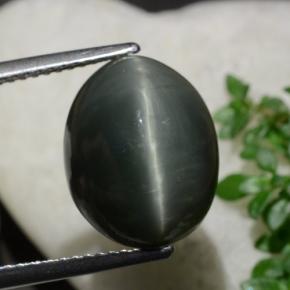 Quartzo Olho de Gato Verde Natural 10.28ct, Corte Oval, Opaco