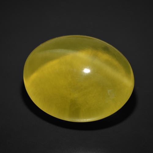 Quartzo Olho de Gato amarelo médio Natural 169.73ct, oval, Transparente