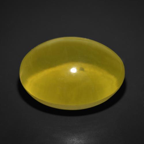Quartzo Olho de Gato amarelo médio Natural 169.73ct, oval, Transparente