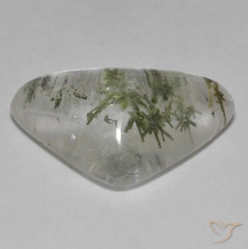 Quartzo com Hedenbergita Multicolorido Natural 19.12ct, Trilhão, Transparente