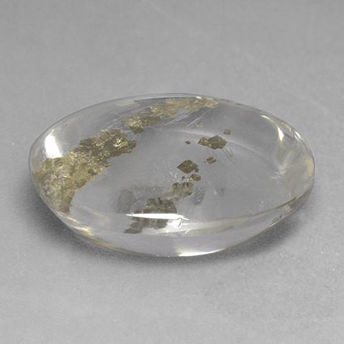 Quartzo Com Marcassita Multicolorido Natural 13.13ct, Corte Oval, Transparente