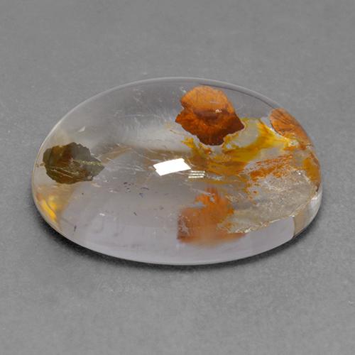 Quartzo Com Marcassita Multicolorido Natural 9.18ct, Corte Oval, Transparente