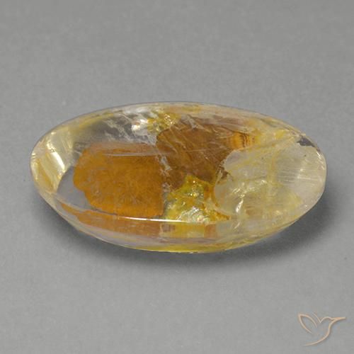 Quartzo Com Marcassita Multicolorido Natural 11.77ct, oval, Transparente