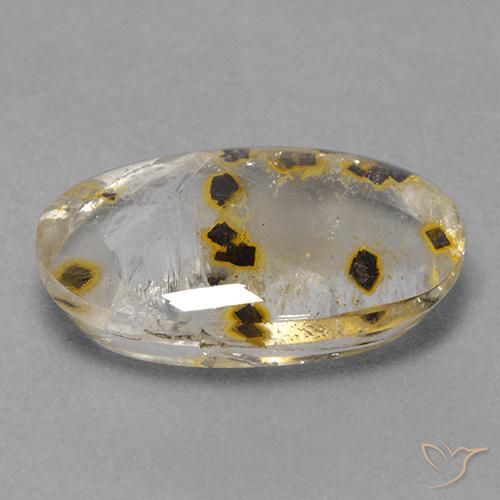 Quartzo Com Marcassita Multicolorido Natural 11.88ct, oval, Transparente