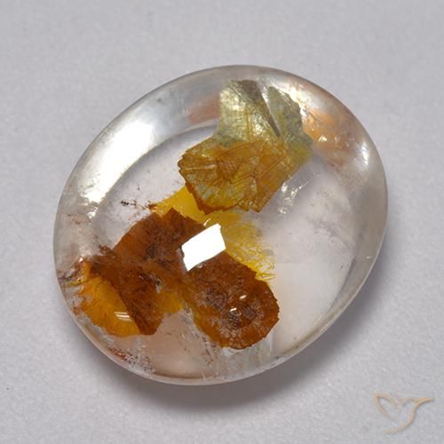 Quartzo Com Marcassita Multicolorido Natural 8.07ct, oval, Transparente