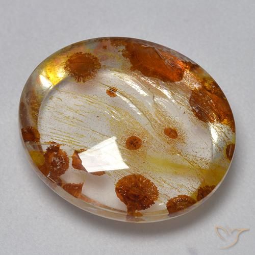 Quartzo Com Marcassita Multicolorido Natural 9.33ct, oval, Transparente
