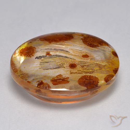 Quartzo Com Marcassita Multicolorido Natural 9.33ct, oval, Transparente