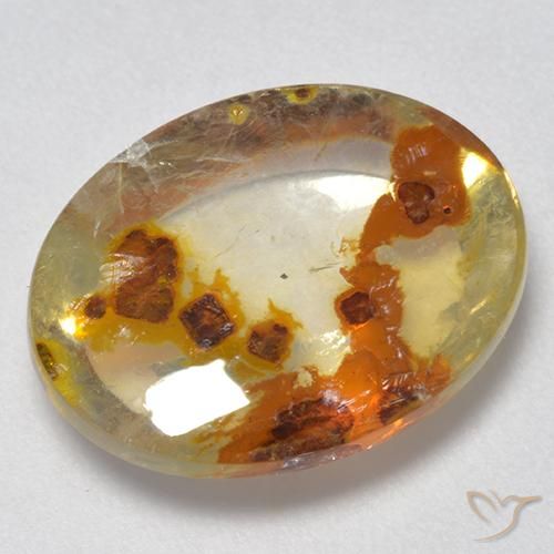 8.13ct Natural Multicolorido Quartzo Com Marcassita, oval, Transparente