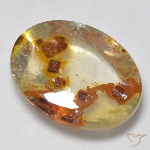 Quartzo Com Marcassita Multicolorido Natural 8.13ct, oval, Transparente