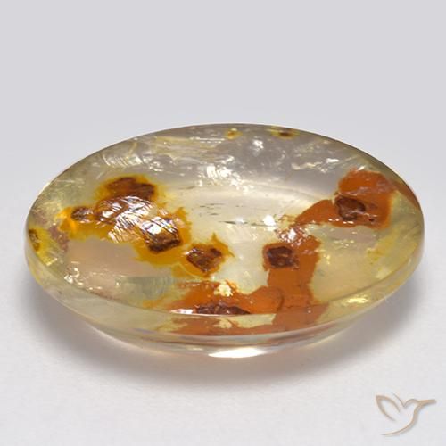 Quartzo Com Marcassita Multicolorido Natural 8.13ct, oval, Transparente