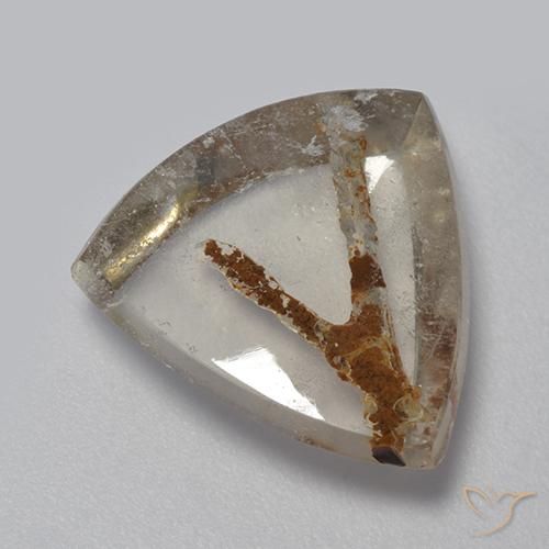 6.94ct Natural Multicolorido Quartzo Com Marcassita, Trilhão, Transparente