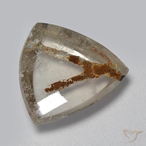 Quartzo Com Marcassita Multicolorido Natural 6.94ct, Trilhão, Transparente