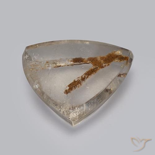 Quartzo Com Marcassita Multicolorido Natural 6.94ct, Trilhão, Transparente