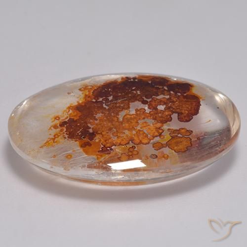 Quartzo Com Marcassita Multicolorido Natural 35.09ct, oval, Transparente
