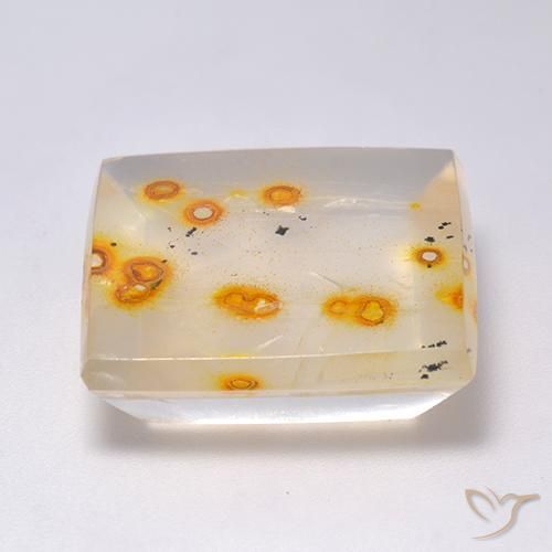 Quartzo Com Marcassita Multicolorido Natural 23.18ct, Quadrado, Transparente