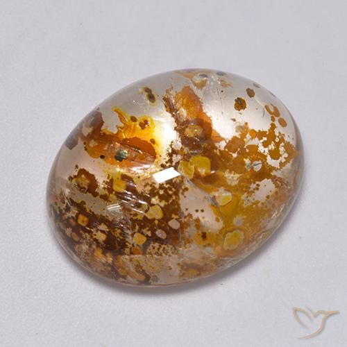 Quartzo Com Marcassita Multicolorido Natural 23.49ct, oval, Transparente