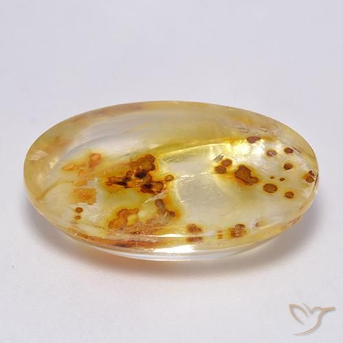 Quartzo Com Marcassita Multicolorido Natural 25.09ct, oval, Transparente