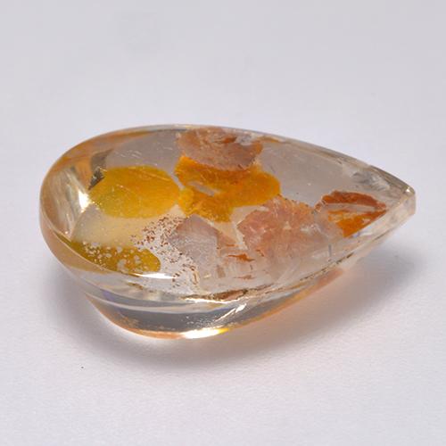 Quartzo Com Marcassita Multicolorido Natural 7.73ct, Formato de pêra, Transparente