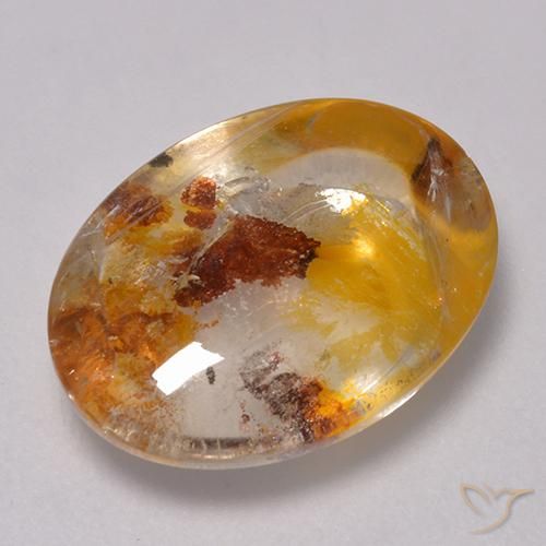 Quartzo Com Marcassita Multicolorido Natural 9.40ct, oval, Transparente