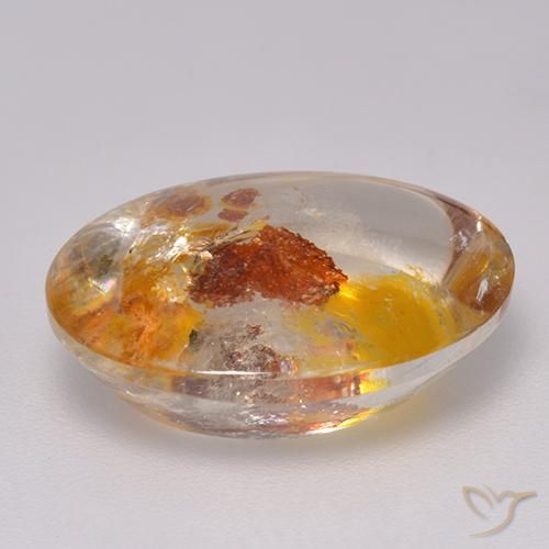 Quartzo Com Marcassita Multicolorido Natural 9.40ct, oval, Transparente