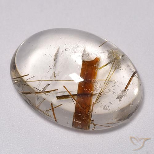 Quartzo Com Marcassita Multicolorido Natural 14.43ct, oval, Transparente
