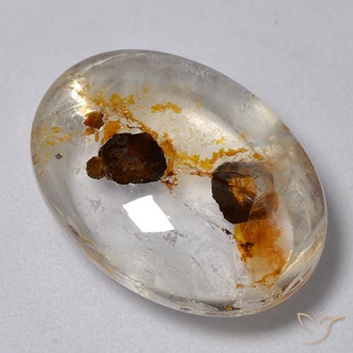 10.98ct Natural Multicolorido Quartzo Com Marcassita, oval, Transparente