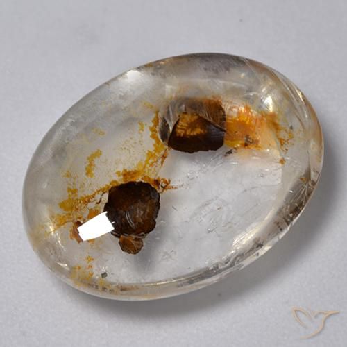 Quartzo Com Marcassita Multicolorido Natural 10.98ct, oval, Transparente