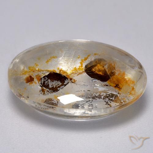 Quartzo Com Marcassita Multicolorido Natural 10.98ct, oval, Transparente