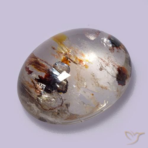 Quartzo Com Marcassita Multicolorido Natural 10.56ct, oval, Transparente