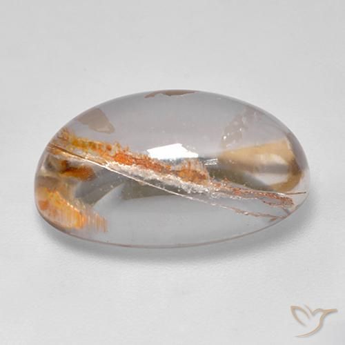 Quartzo Com Marcassita Multicolorido Natural 12.65ct, oval, Transparente