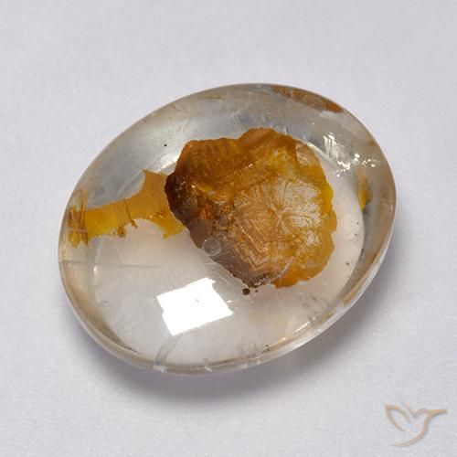 9.04ct Natural Multicolorido Quartzo Com Marcassita, oval, Transparente