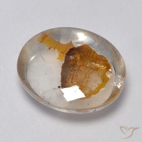 Quartzo Com Marcassita Multicolorido Natural 9.04ct, oval, Transparente