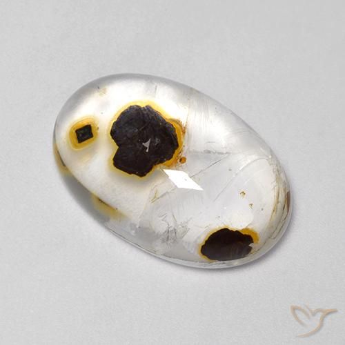 17.52ct Natural Multicolorido Quartzo Com Marcassita, oval, Transparente