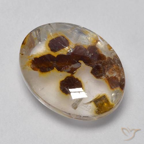 Quartzo Com Marcassita Multicolorido Natural 9.88ct, oval, Transparente