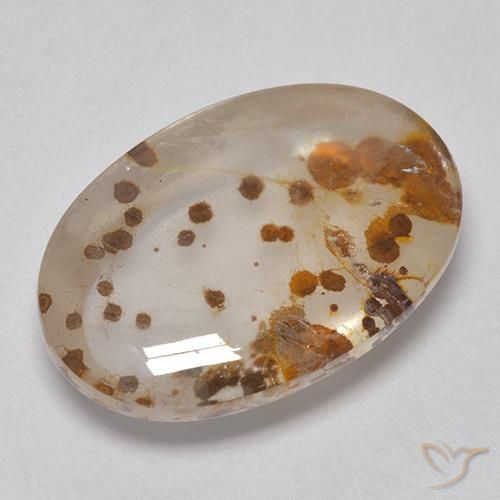 Quartzo Com Marcassita Multicolorido Natural 16.00ct, oval, Transparente