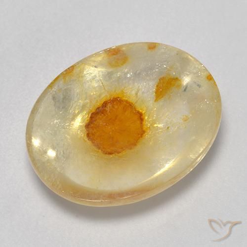7.97ct Natural Multicolorido Quartzo Com Marcassita, oval, Transparente