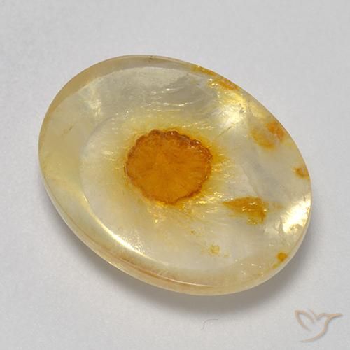 Quartzo Com Marcassita Multicolorido Natural 7.97ct, oval, Transparente