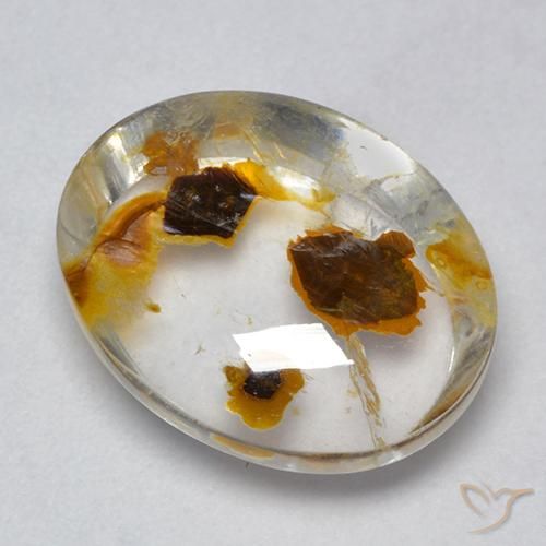 Quartzo Com Marcassita Multicolorido Natural 8.54ct, oval, Transparente
